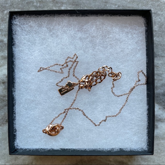 Kate Spade Sailor Knot mini pendant necklace in rose gold - Picture 10 of 10